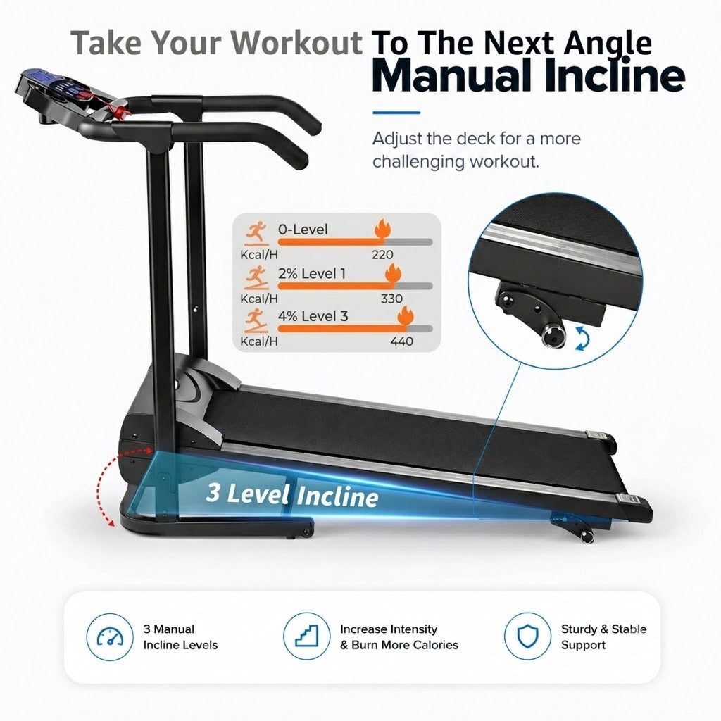 Treadmill Incline Walking Pad Treadmill Foldable 1-10KM/H