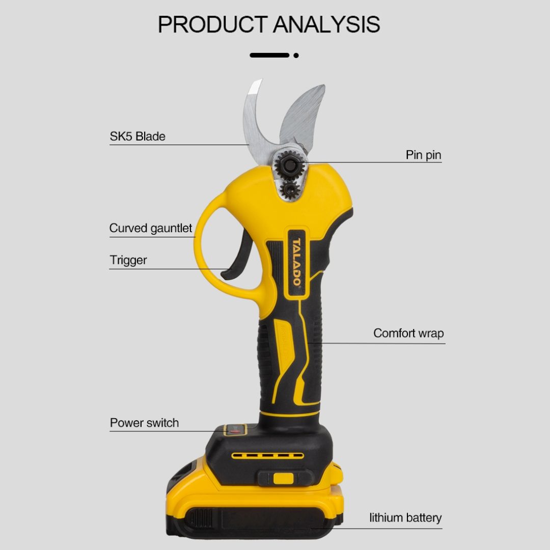 Cordless pruner lightweight design for easy use