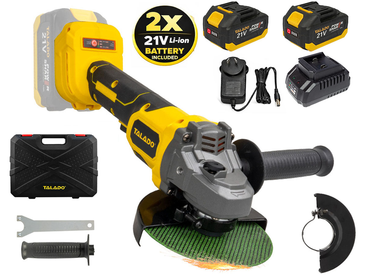 Angle grinder 21V with cooling vents detail