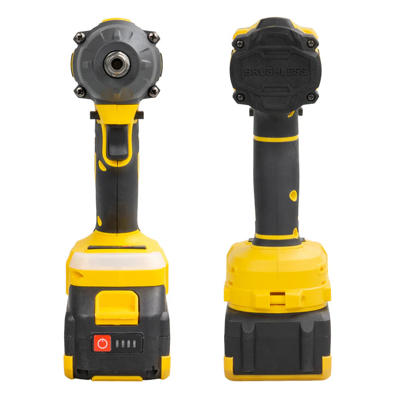 Cordless Electric Impact Wrench With 2 Battery