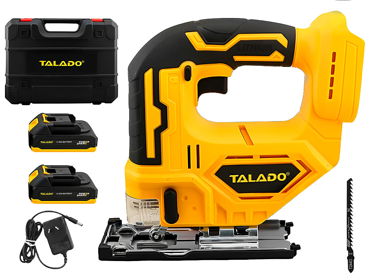 Close-up of variable speed control on cordless jigsaw
