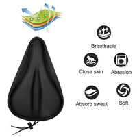 Thumbnail for Bike Seat Cover Gel Seat Cover Saddle Pad BLACK