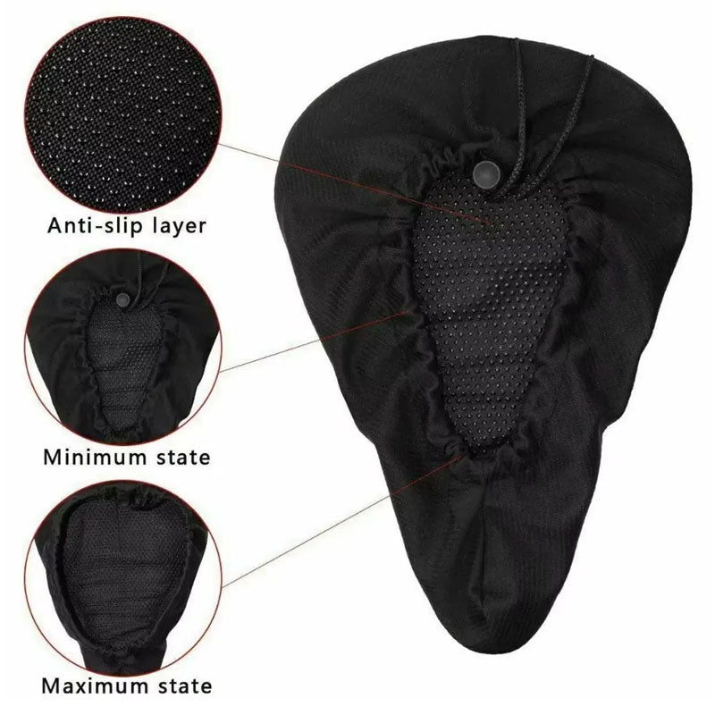 Bike Seat Cover Gel Seat Cover Saddle Pad BLACK