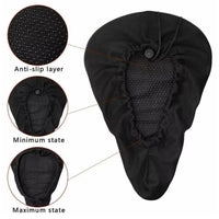Thumbnail for Bike Seat Cover Gel Seat Cover Saddle Pad BLACK
