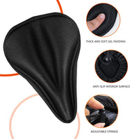 Thumbnail for Bike Seat Cover Gel Seat Cover Saddle Pad BLACK