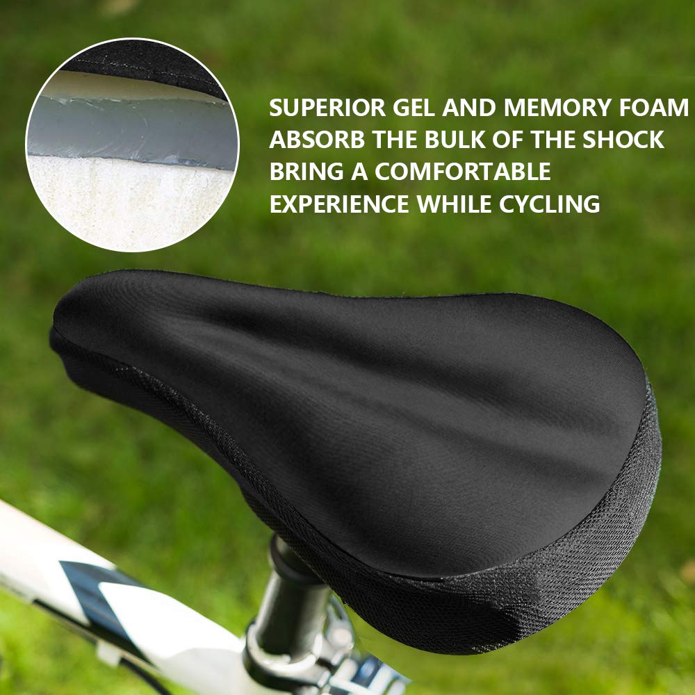 Bike Seat Cover Gel Seat Cover Saddle Pad BLACK