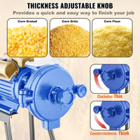Thumbnail for 3000W Electric Grain Mill Grinder Machine for Commercial Home Coffee Bean Spice Corn Wheat Flour Rice Nut Cereal Tofu Sorghum Milling Refining