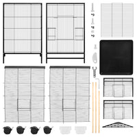 Thumbnail for Large Bird Cage Parrot Cage with Stand Carrier