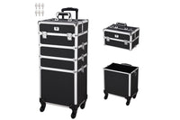 Thumbnail for Open makeup trolley showing extendable trays