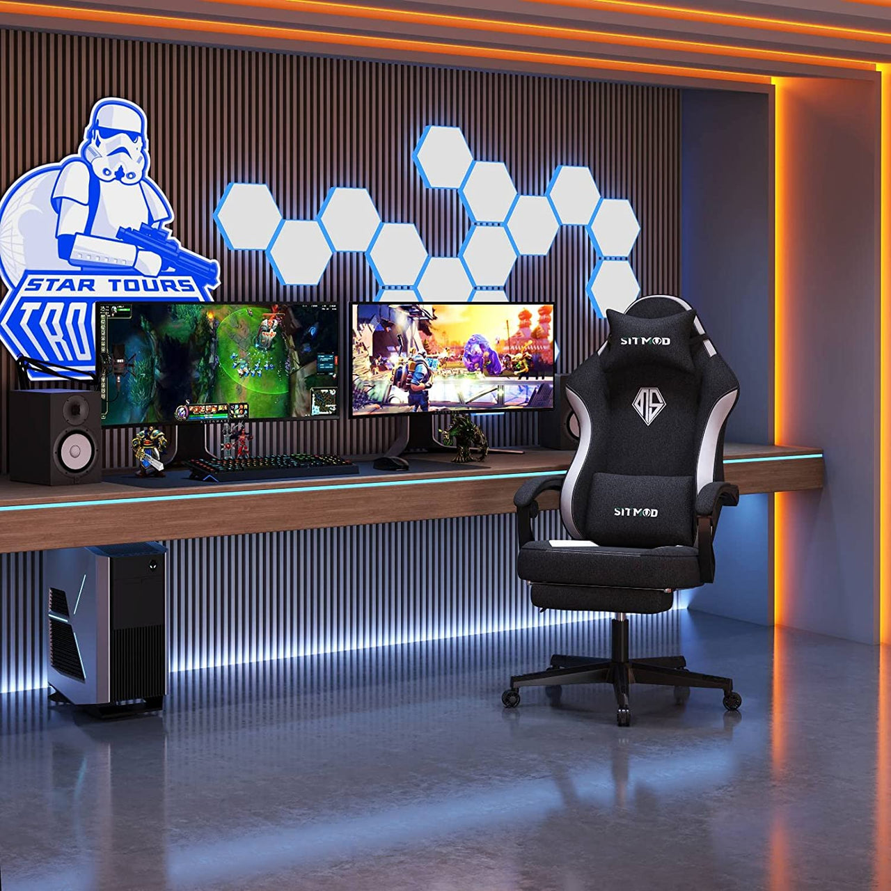 Gaming chair thickened steel chassis base
