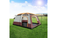 Thumbnail for Close-up of brown fabric on family camping tent
