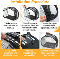 Thumbnail for Portable Pet Carrier Bag - Large 42x28x32cm