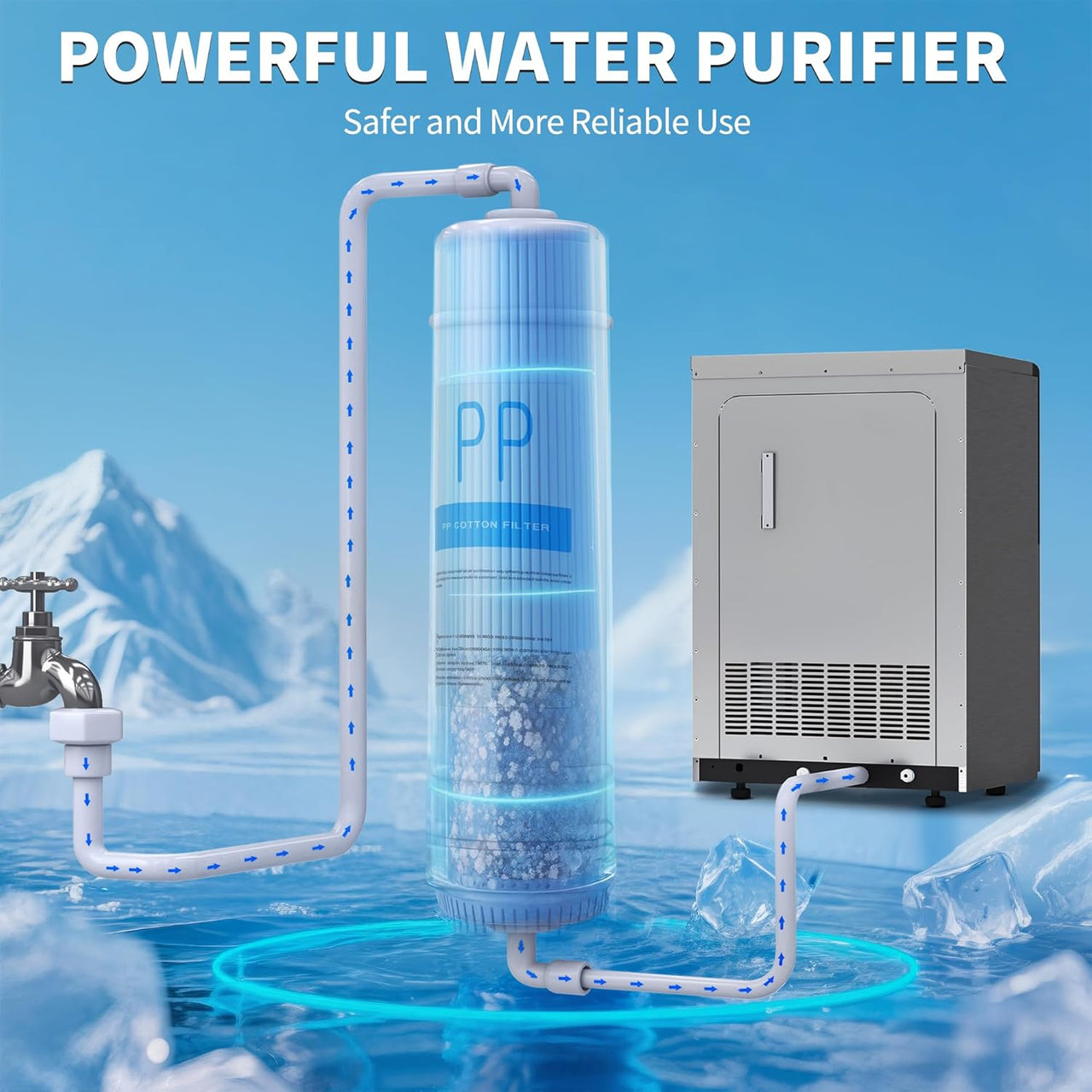 60kg Commercial Ice Cube Maker