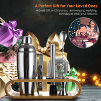 Thumbnail for Cocktail set arranged on wooden shelf