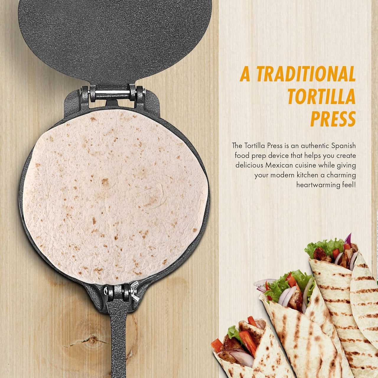 Tortilla Press Cast Iron