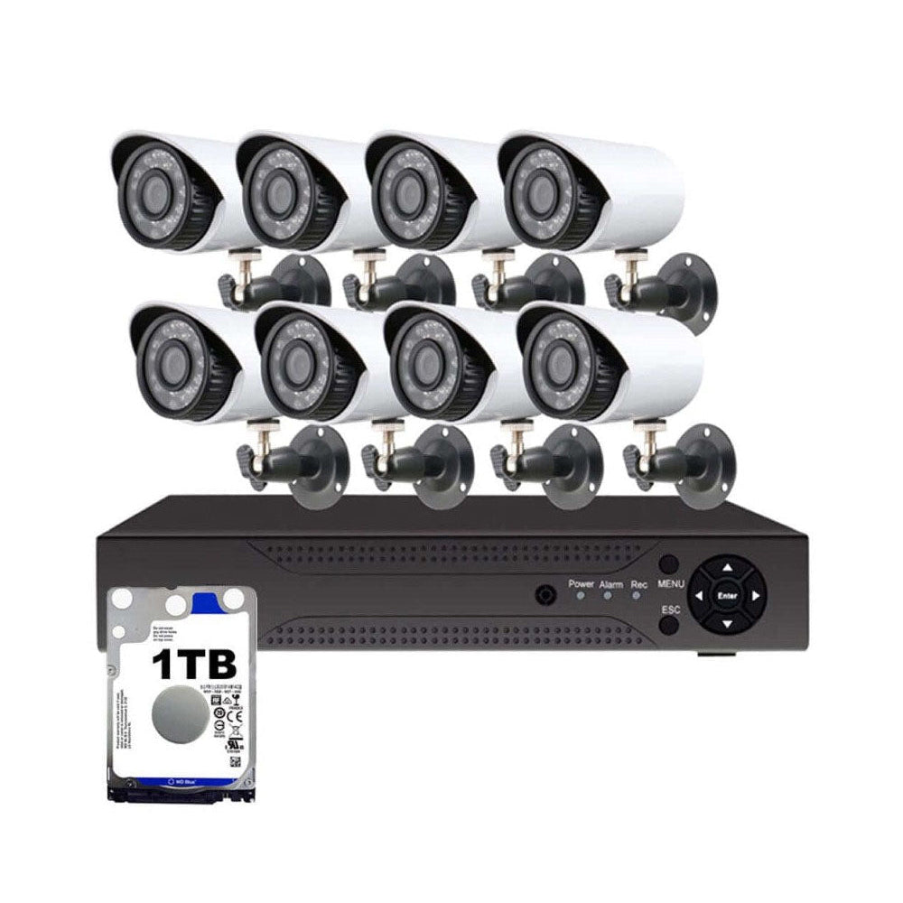 Security camera system CCTV 8 channel with bullet cameras