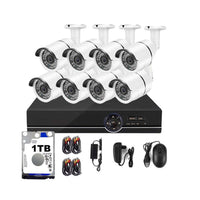 Thumbnail for Security camera system 8 channel camera mounted outdoors