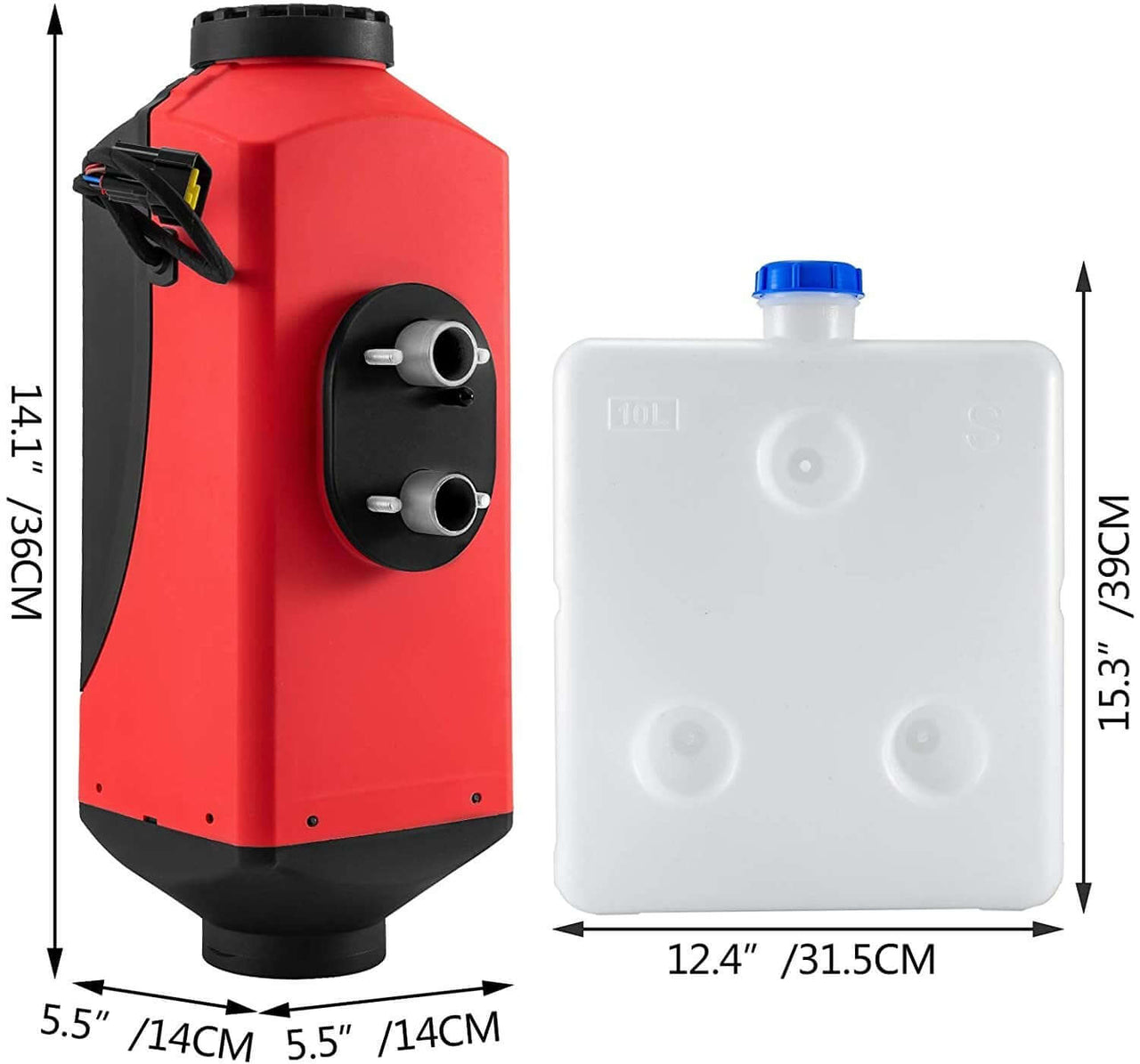 8KW Diesel Air Heater 10L Diesel Tank 12V with LCD Thermostat Monitor - The Shopsite