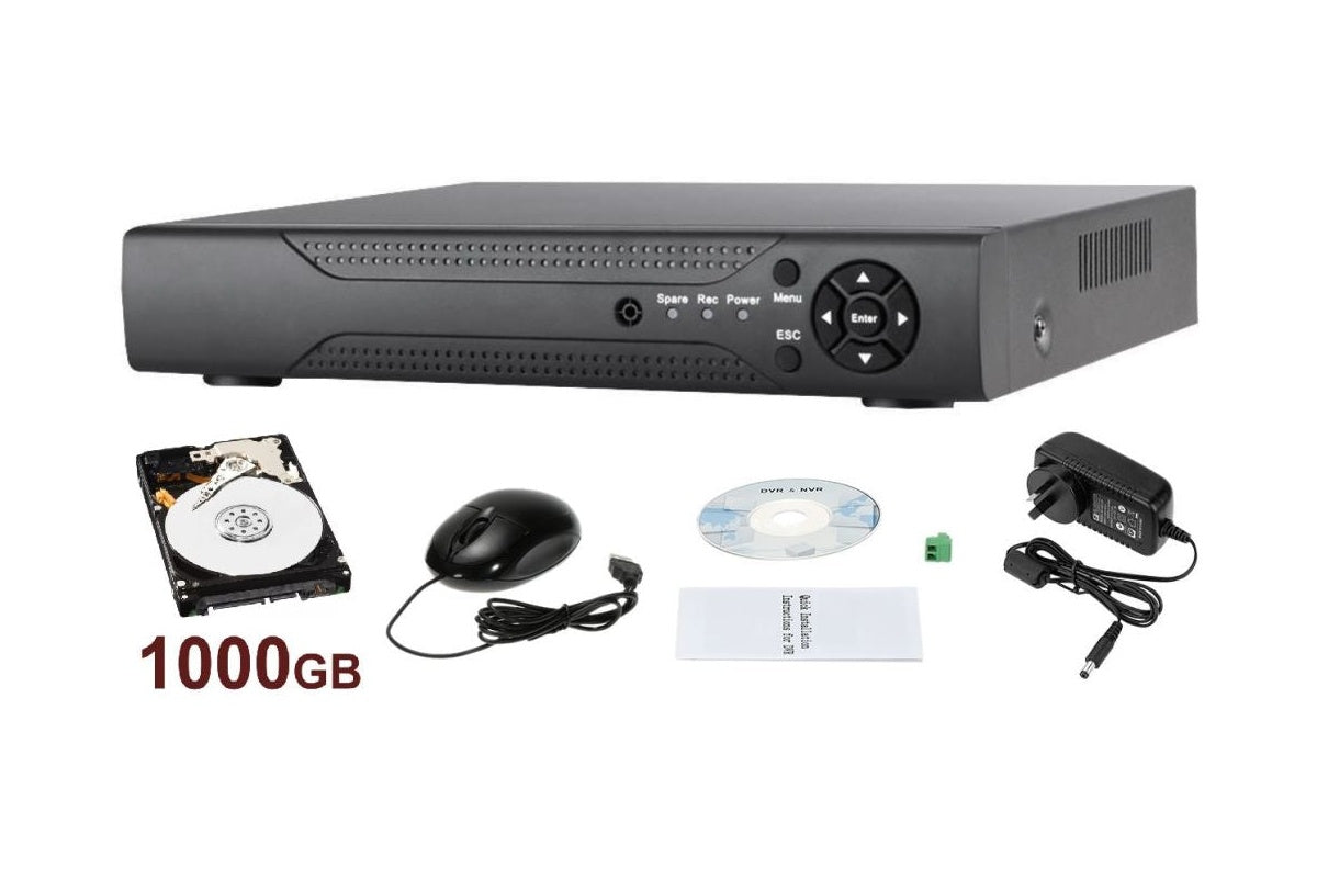 DVR 8CH recorder with HDMI and VGA output ports