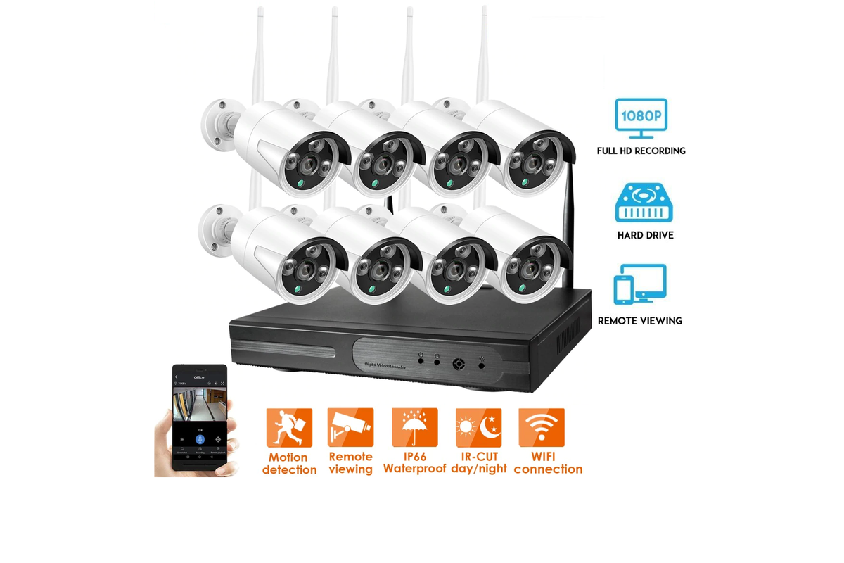NVR video recorder front panel with LED