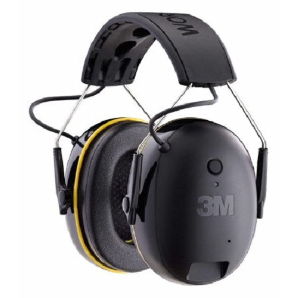 WorkTunes earmuffs showing noise reduction label
