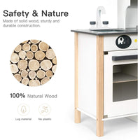 Thumbnail for Wooden Play Kitchen Kids Kitchen Set Pretend Playset