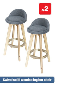 Thumbnail for Bar Stools Chair 360 Degree Swivel gray
