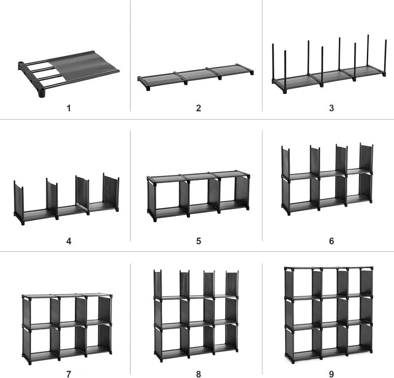 9 Cube Modular Storage Shelves Bookshelf