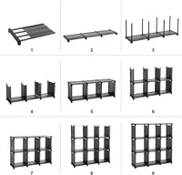 Thumbnail for 9 Cube Modular Storage Shelves Bookshelf