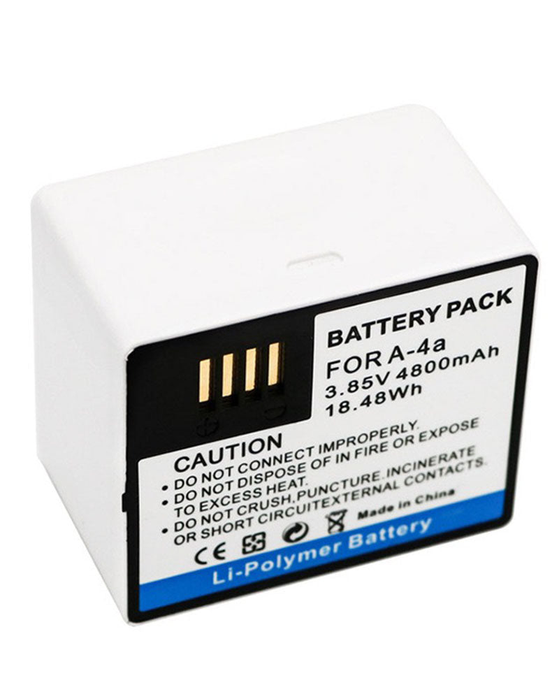 Battery label showing capacity and voltage