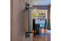 Thumbnail for Black steel barn door handle with smooth surface