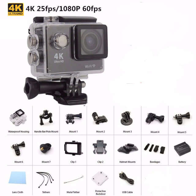 Action Camera 1080P Full HD with Accessories