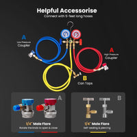Thumbnail for 3 Way AC Manifold Gauge Set