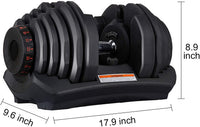 Thumbnail for Adjustable Dumbbells Pair 40KG Dial Weight Set for Home Gym