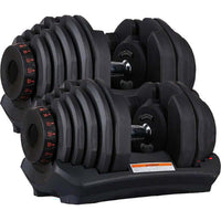 Thumbnail for Adjustable Dumbbells Pair 40KG Dial Weight Set for Home Gym
