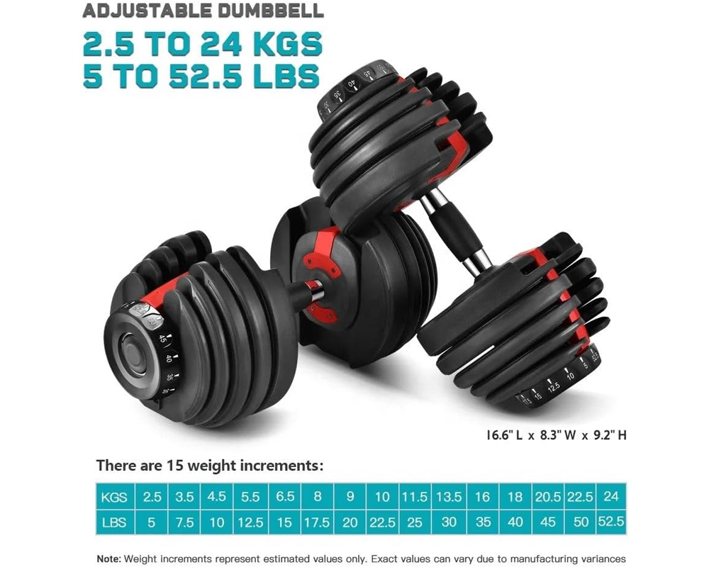 Adjustable dumbbells 24KG