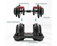 Thumbnail for Adjustable dumbbells 24KG