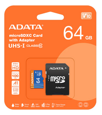 Thumbnail for ADATA 64GB micro SD card inserted in tablet slot