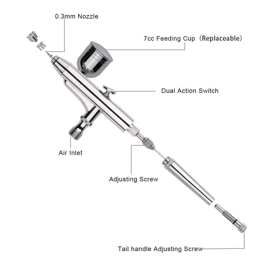 Air Brush Compressor Spray Gun Kit - The Shopsite