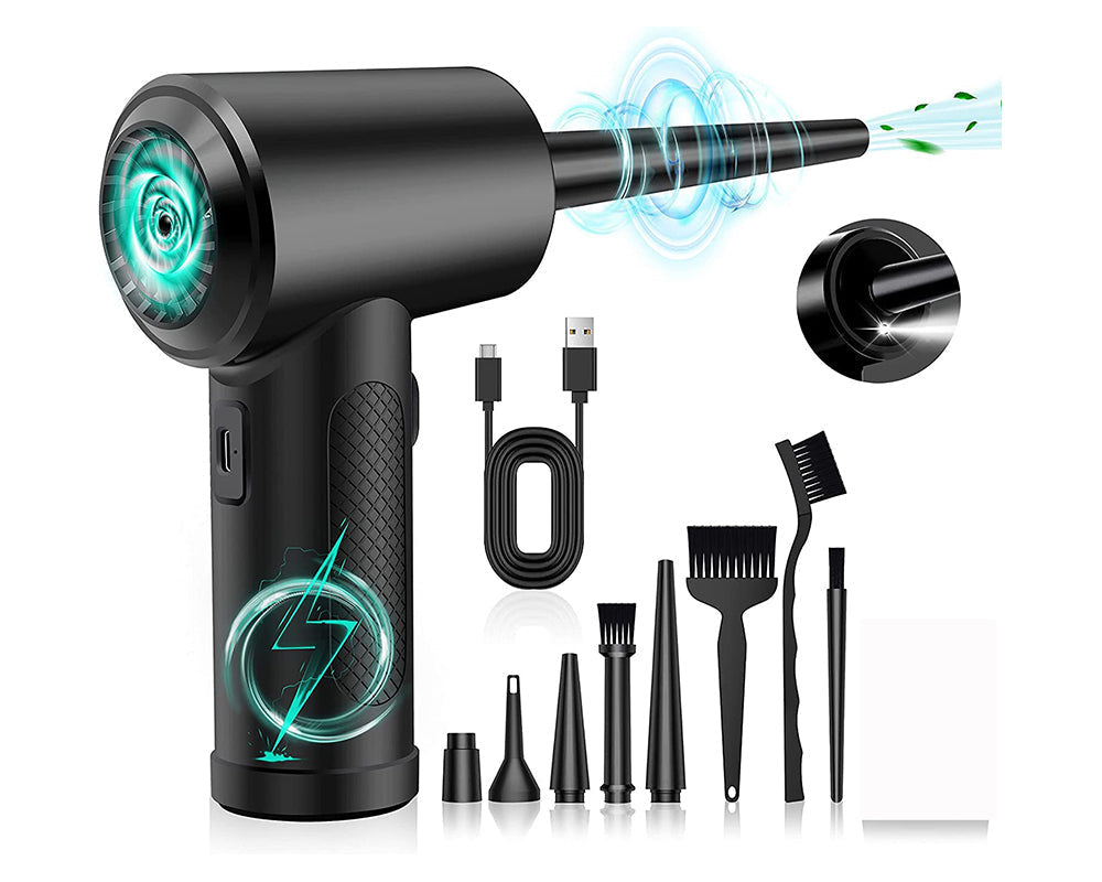 Air duster showing slim nozzle attachment