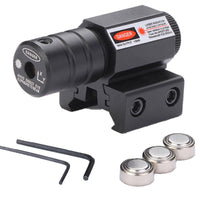 Thumbnail for Top view of red laser sight on rifle barrel