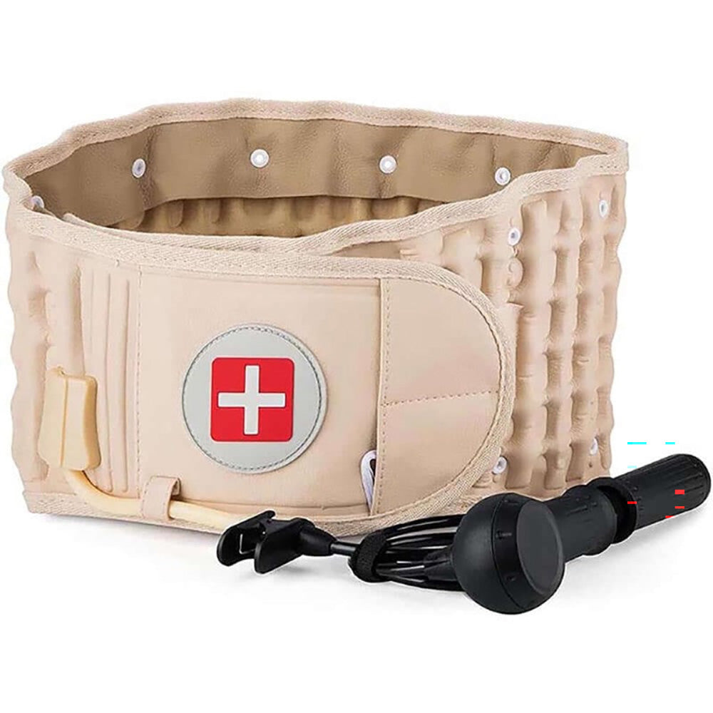 Air traction belt worn over loose clothing