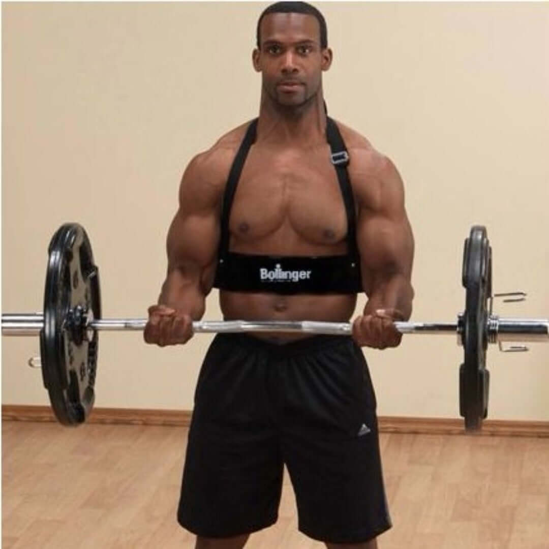 Bollinger Arm Blaster Bombe Barbell Bar Weight Lifting Straps