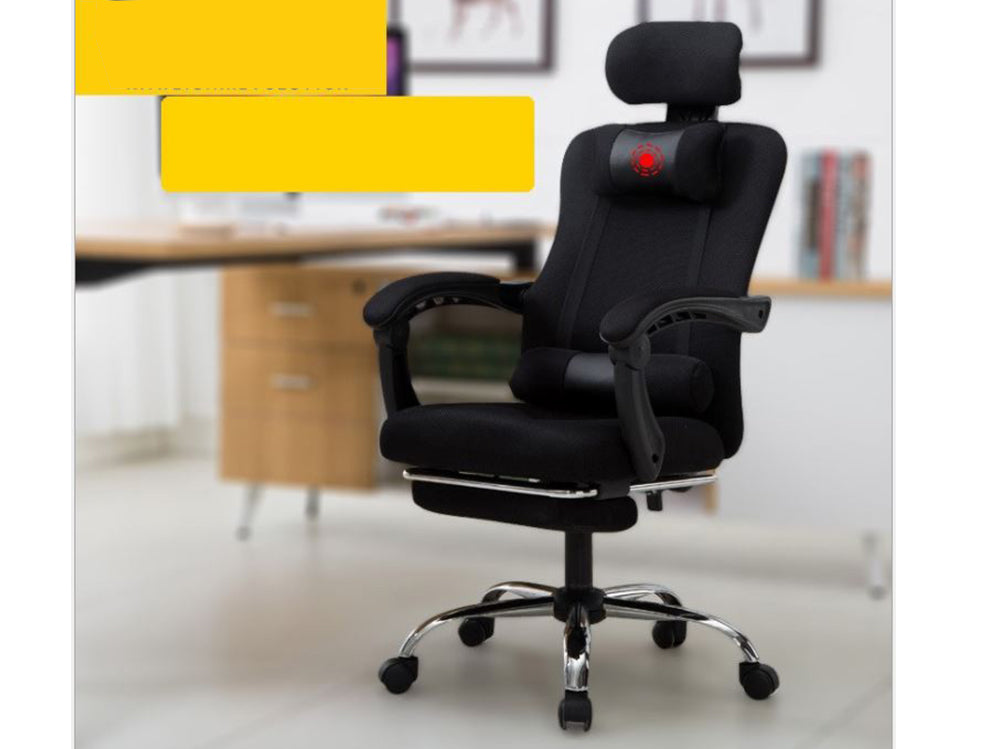 Swivel Office Chair Computer Chair Padded Footrest black