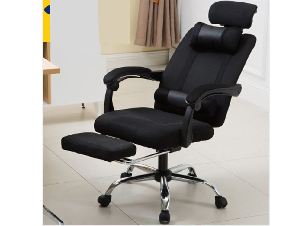 Swivel Office Chair Computer Chair Padded Footrest black