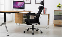 Thumbnail for Swivel Office Chair Computer Chair Padded Footrest black