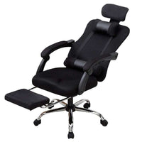 Thumbnail for Swivel Office Chair Computer Chair Padded Footrest black
