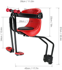 Thumbnail for Baby Seat For Bike, Child Front Baby Seat Bike Carrier Red - The Shopsite