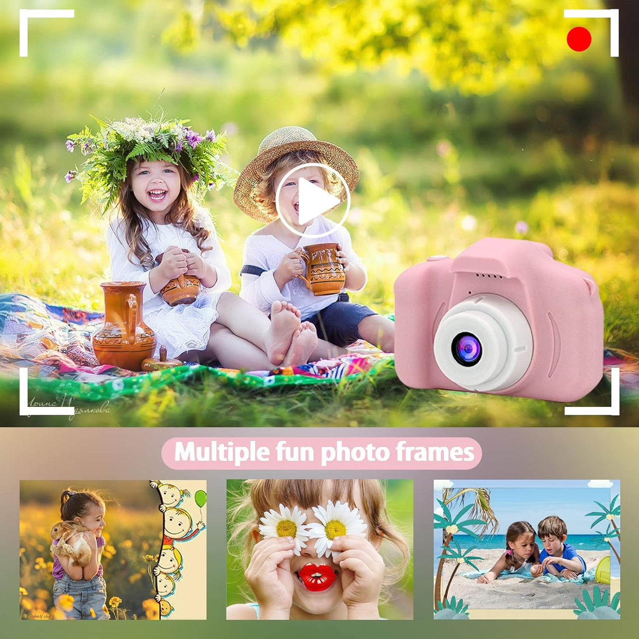 Camera with keychain necklace