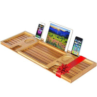 Thumbnail for Natural bamboo bathtub tray